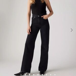 Black Levi’s Ribcage Wide Leg 27x32 100% Cotton